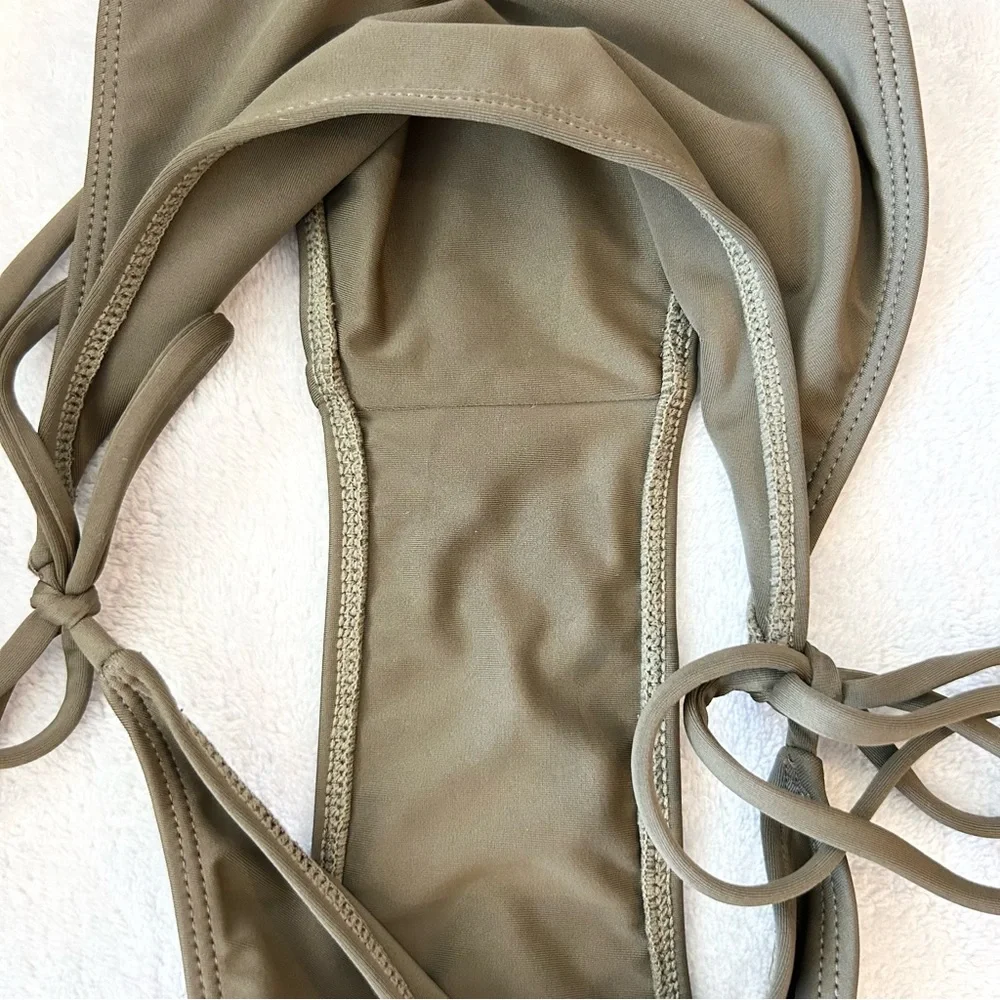 Faithfull the Brand Ada Bikini Bottom Khaki Size XS